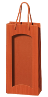 2er Papiertüte terracotta mit Sichtfenster TU 2613