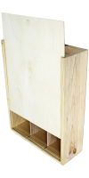 3er Holzkiste mit Schiebedeckel
