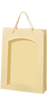 3er Papiertüte cream mit Sichtfenster TU 3614