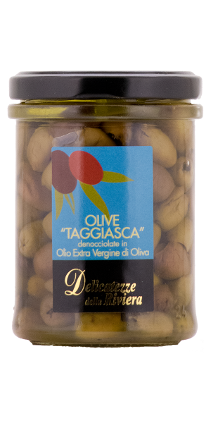 Taggiasche-Oliven in Olivenöl (entsteint)