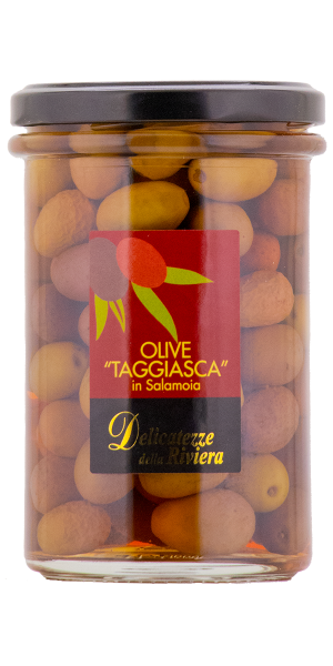 Taggiasche-Oliven in Salzlake