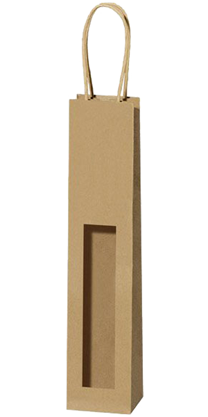 1er Papiertüte Vario 2 natur mit Sichtfenster TU 1402